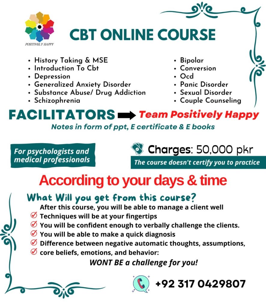 CBT Online Course By Dr.Zaianb Javed